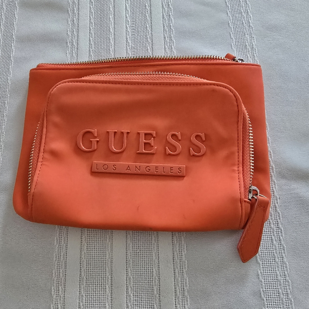 Guess Orange Clutch Bag